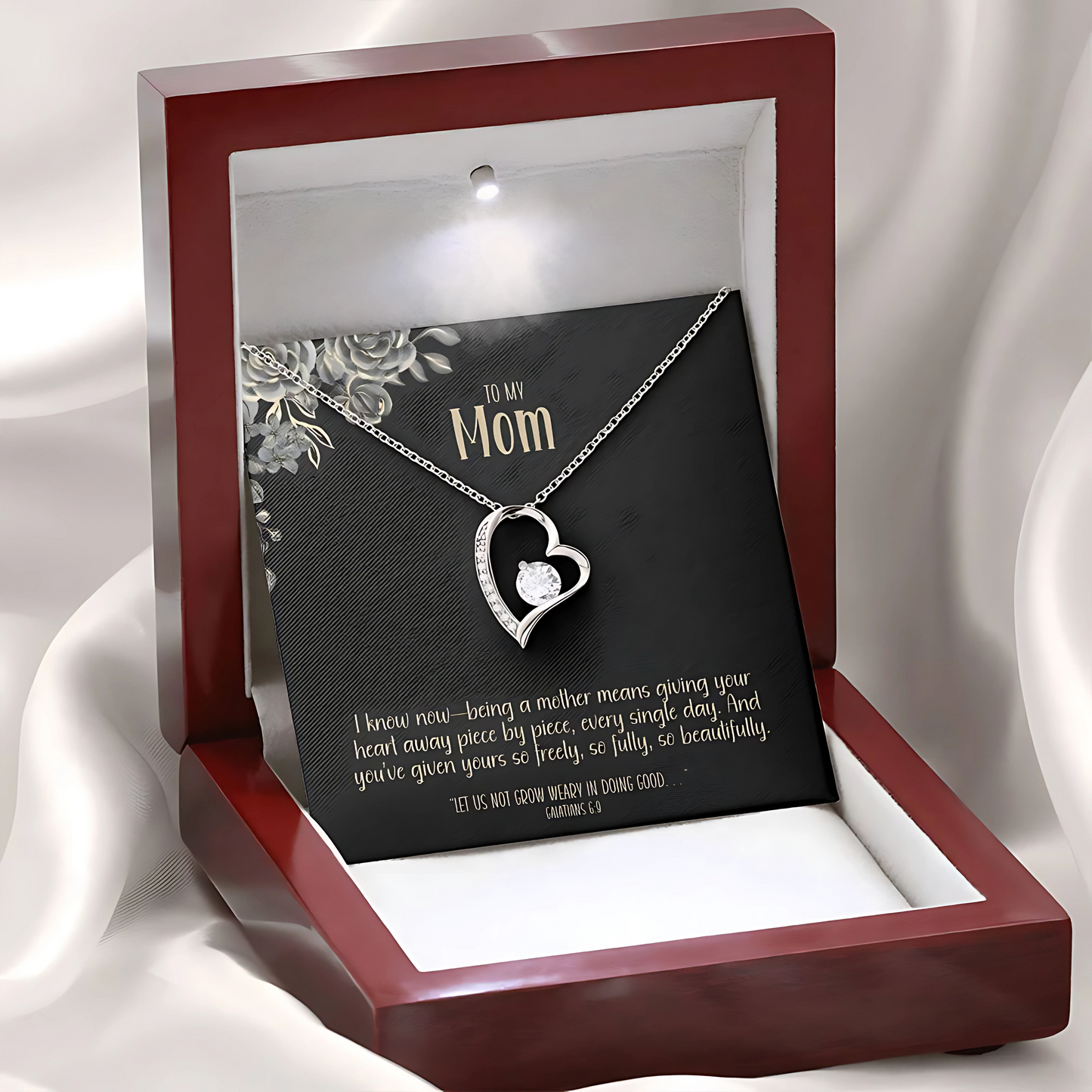 Given in Love – A Heart Necklace for Mom