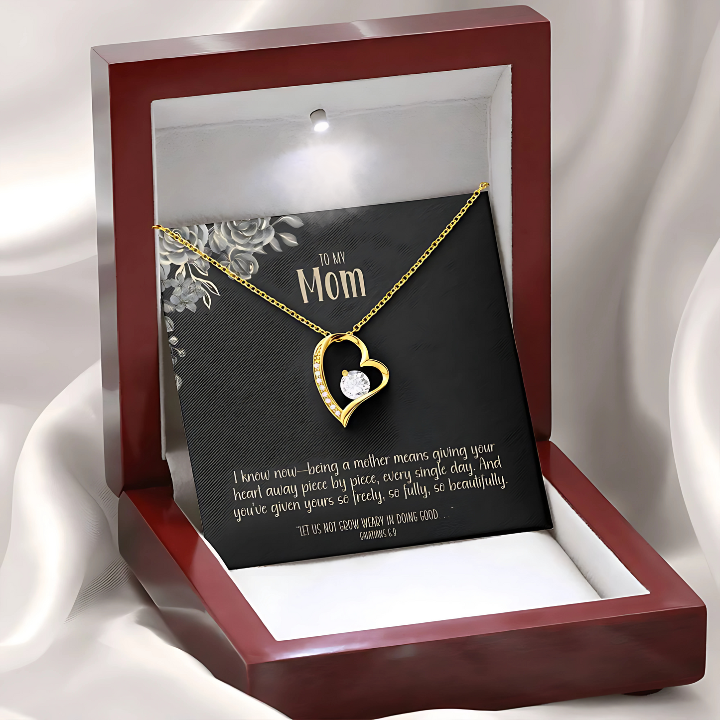 Given in Love – A Heart Necklace for Mom
