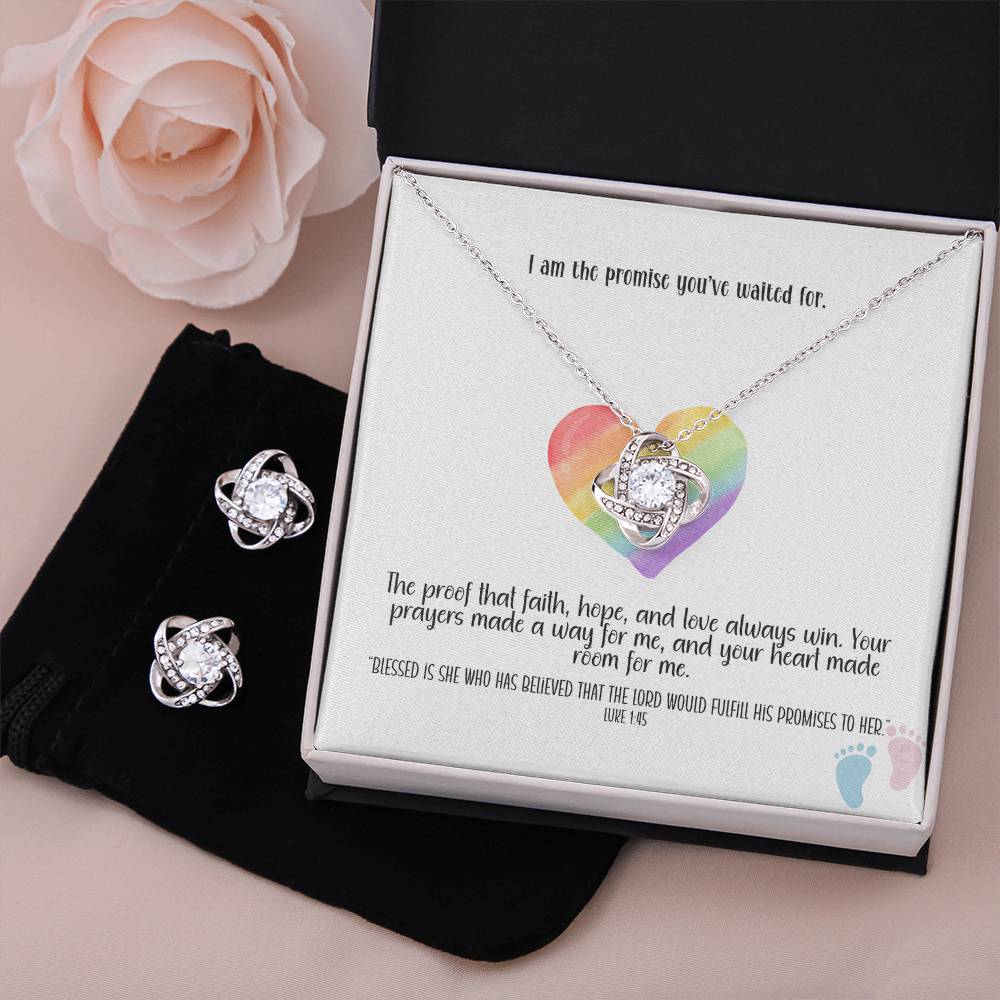The Promise – A Necklace & Earring Gift Set for Mom-to-Be
