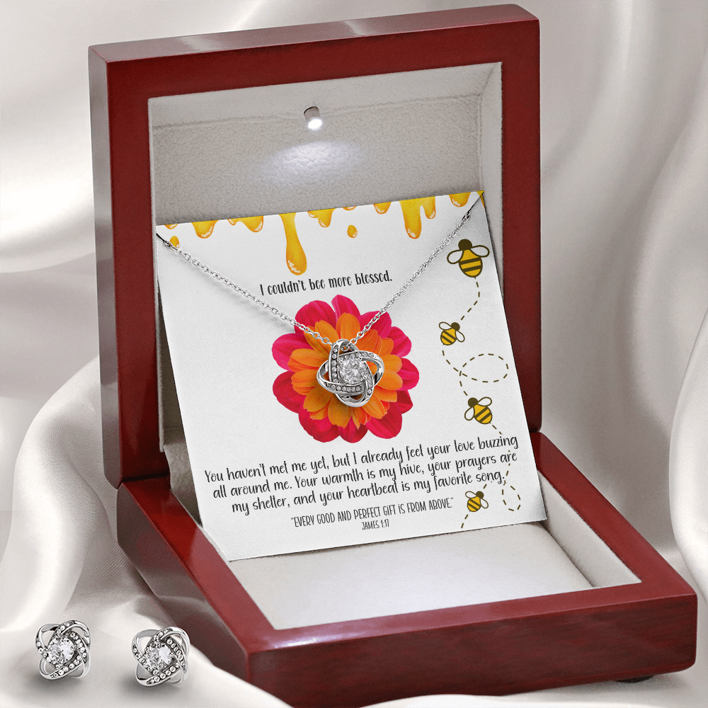Bee More Blessed – A Necklace & Earring Gift Set for Mom-to-Be