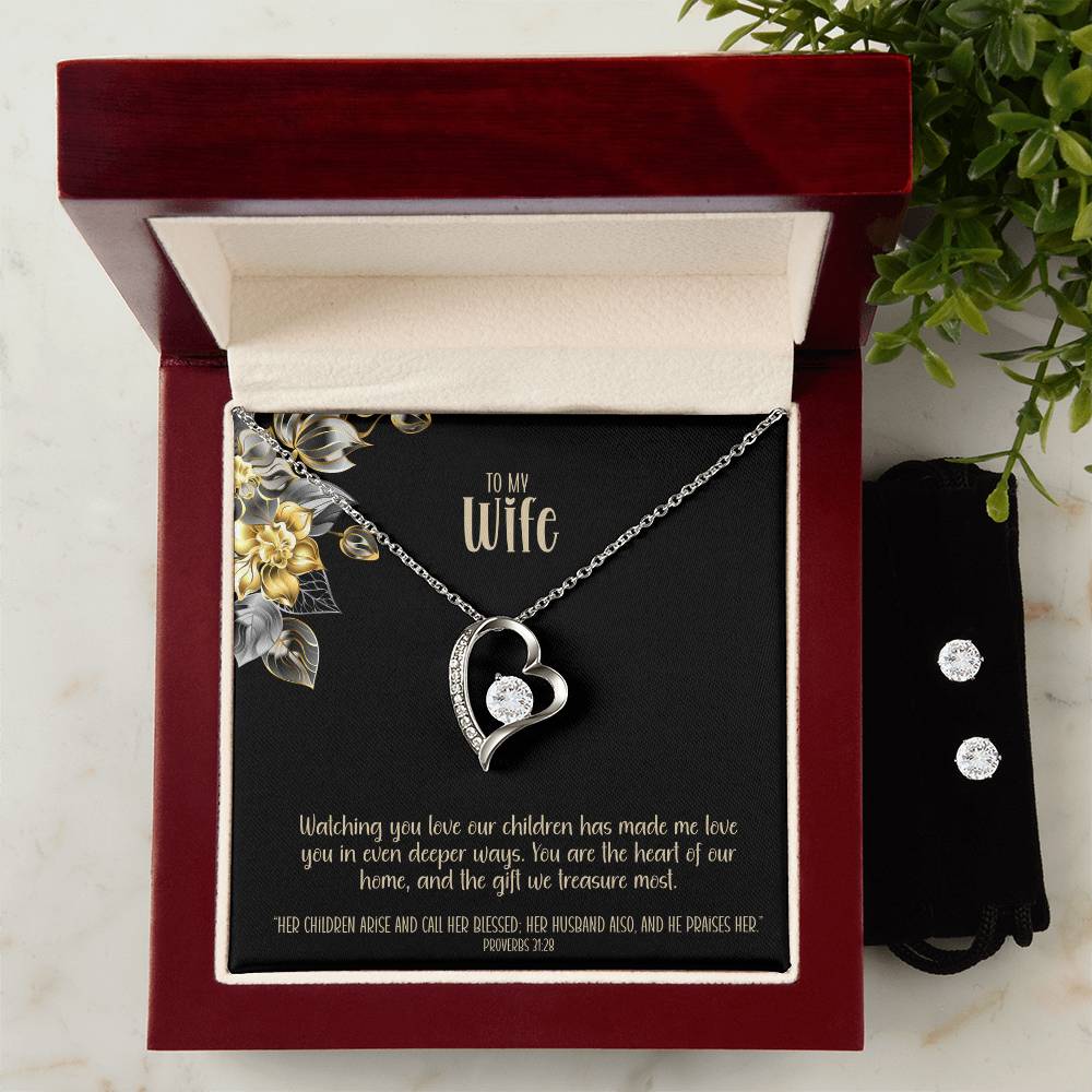 The Heart of Our Home – A Necklace & Earring Gift Set for My Wife
