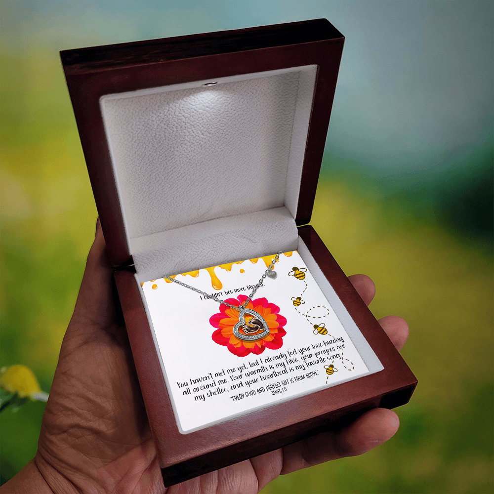 Bee More Blessed – A Baby Feet Heart Necklace for Mom-To-Be