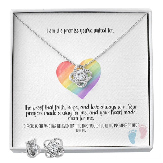 The Promise – A Necklace & Earring Gift Set for Mom-to-Be