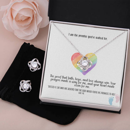 The Promise – A Necklace & Earring Gift Set for Mom-to-Be