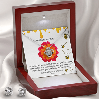 Bee More Blessed – A Necklace & Earring Gift Set for Mom-to-Be