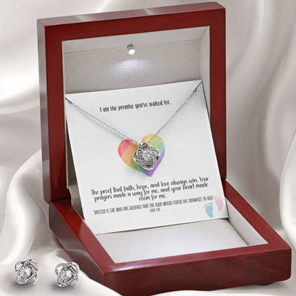 The Promise – A Necklace & Earring Gift Set for Mom-to-Be