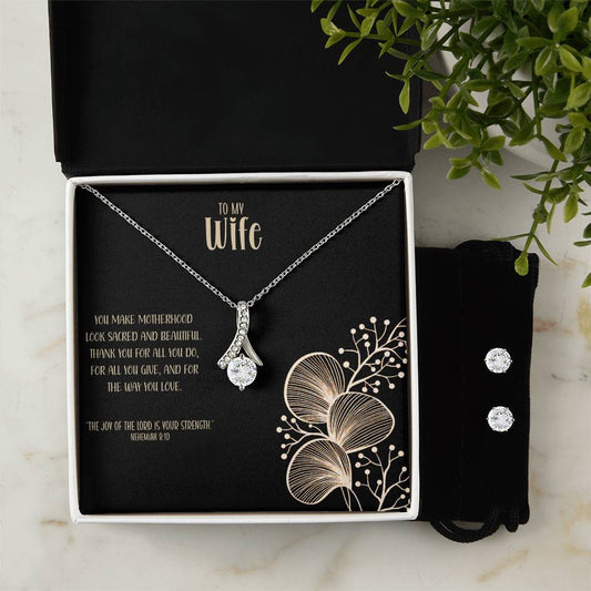 Sacred Love – A Necklace & Earring Gift Set for My Wife