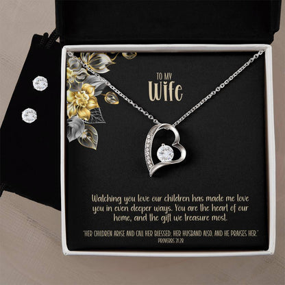 The Heart of Our Home – A Necklace & Earring Gift Set for My Wife