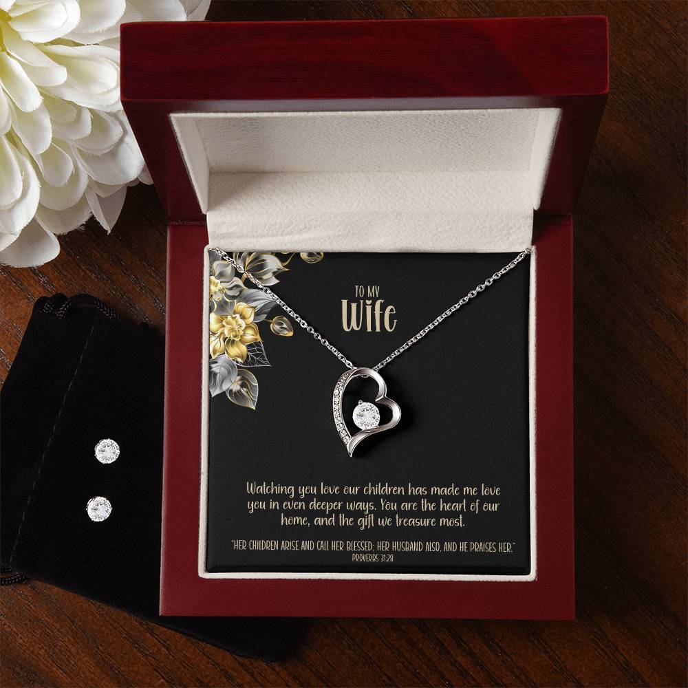 The Heart of Our Home – A Necklace & Earring Gift Set for My Wife