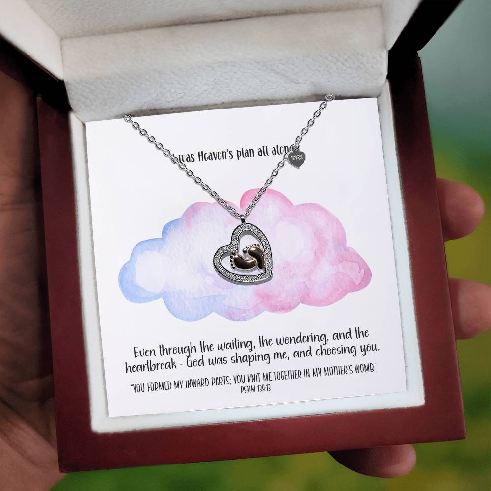 Heaven’s Plan – A Baby Feet Heart Necklace for Mom-To-Be