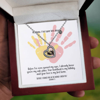 My First Home – A Baby Feet Heart Necklace for Mom-To-Be
