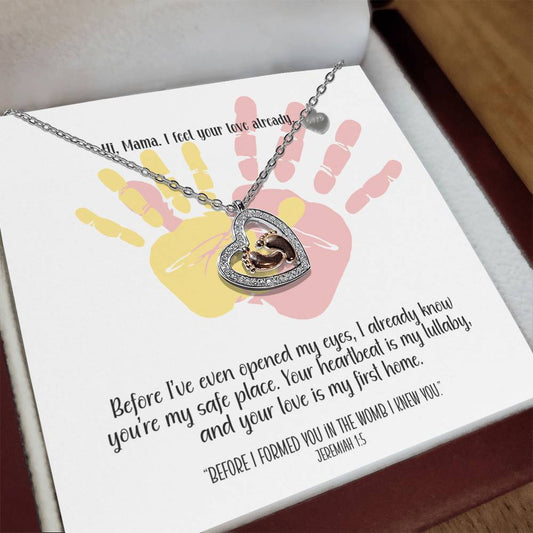 My First Home – A Baby Feet Heart Necklace for Mom-To-Be